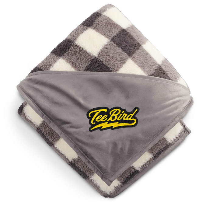 Customized Field & Co® Double Sided Plaid Sherpa Blankets