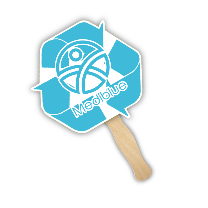 Customized Lightweight Single Sided Eco Shape Paper Hand Fans