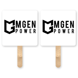 Mini Square Shape Sandwich Hand Fans with Wood Stick...