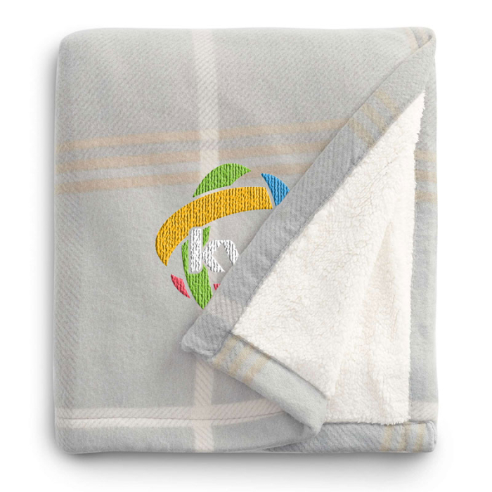 Customized Plaid Fleece Sherpa Blankets