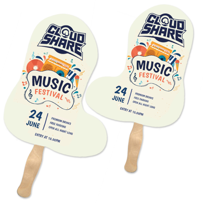 Imprinted Boot Shape Sandwich Fans