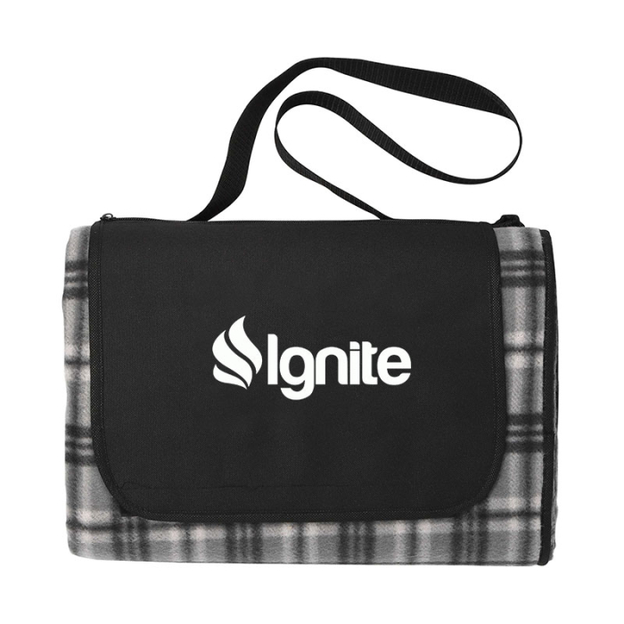 Imprinted Extra Large Plaid Picnic Blankets