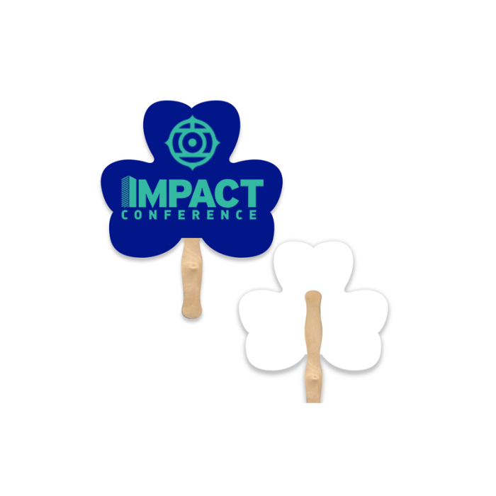 Imprinted Lightweight Clover 3 Hand Fans 