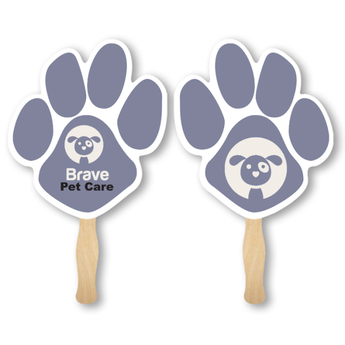 Imprinted Paw Shape Sandwich Fans
