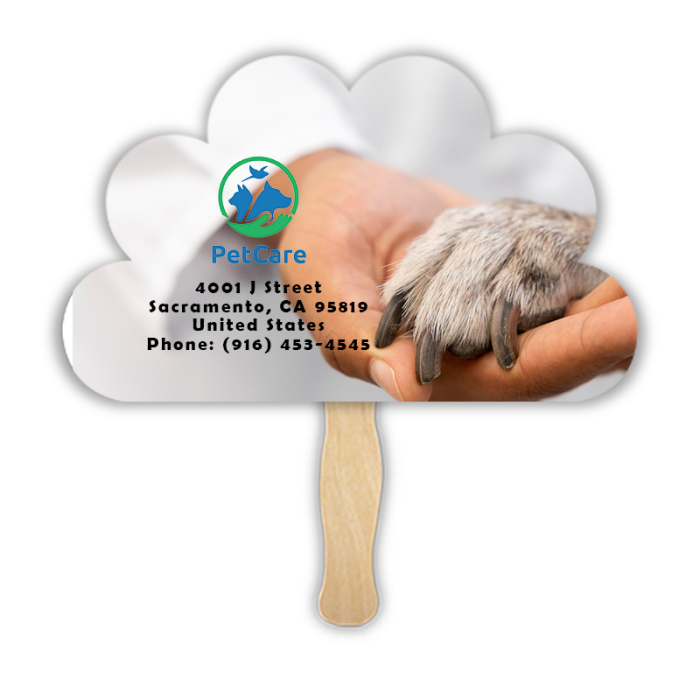 Imprinted Peacock Shape Sandwich Fans