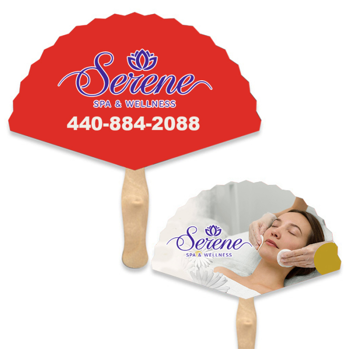 Imprinted Rd Triangle Shape Sandwich Fans