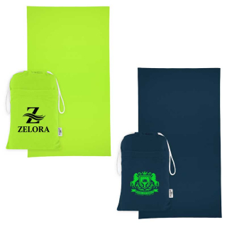Sand-Free rPET Beach Towels with Pouch
