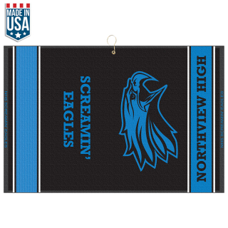 16x24 Inch Designer Woven Golf Towels with 2...