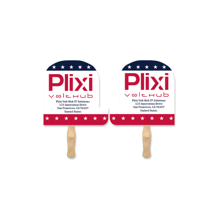 Personalized Full Color Elephant Shape Sandwich Fans 