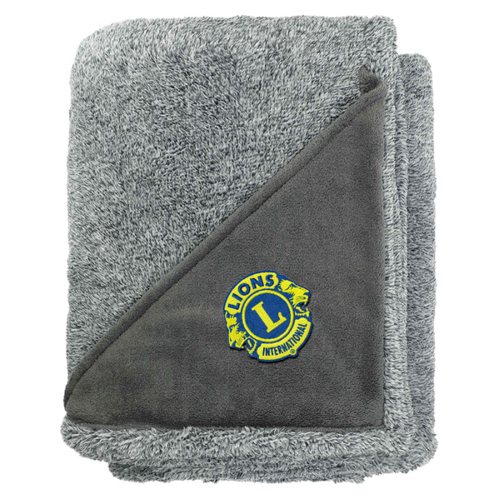 Personalized Heathered Fuzzy Fleece Blankets
