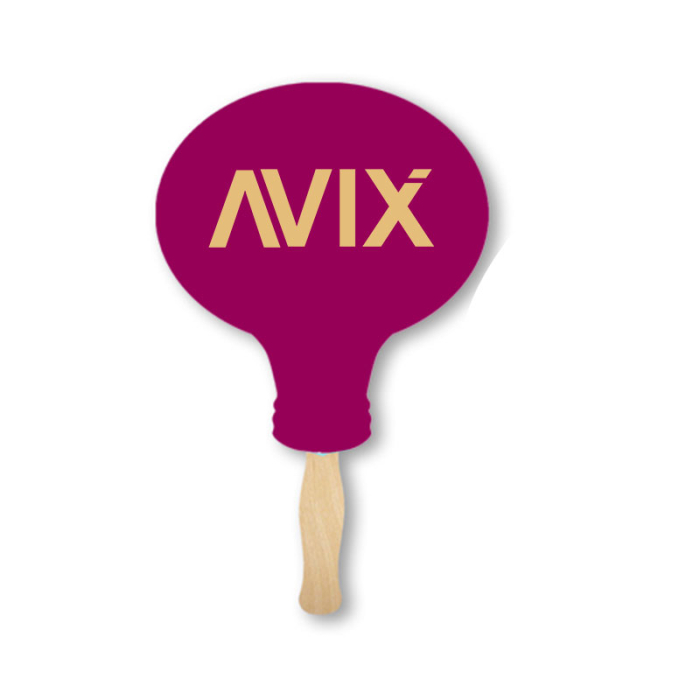 Personalized Lightbulb Lightweight Single Sided Paper Hand Fans 