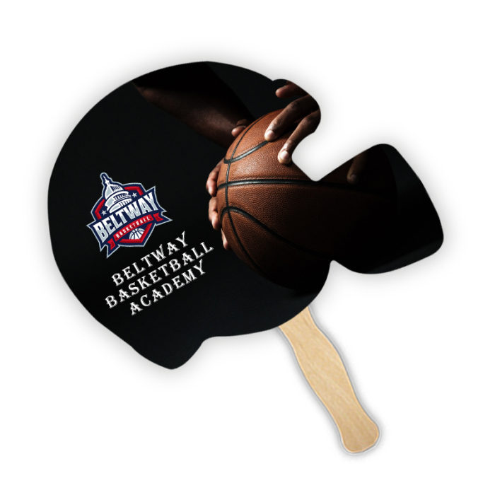 Personalized Lightweight Single Sided Football Helmet Shape Paper Hand Fans
