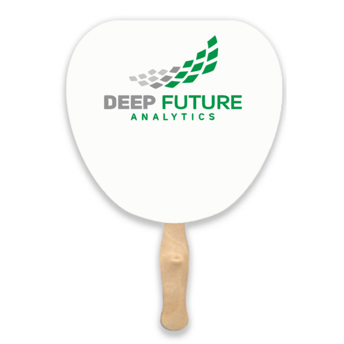 Personalized Lightweight Single Sided Leaf Shape Paper Hand Fans 