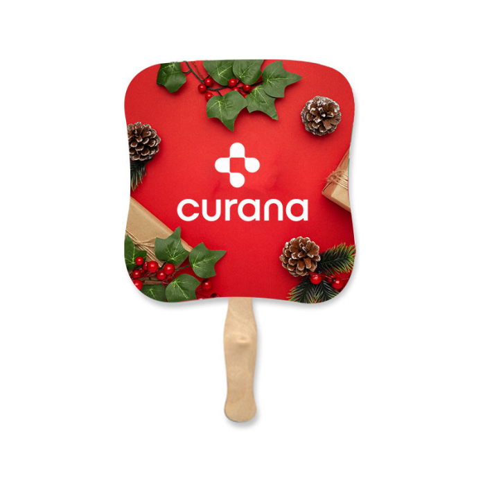 Personalized Palm Lightweight Two Sided Single Paper Hand Fans 