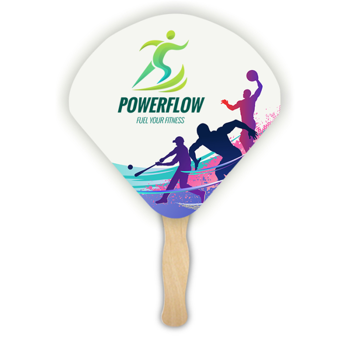 Personalized Shell Lightweight Single Sided Paper Hand Fans 