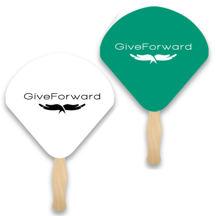 Personalized Shell Sandwich Hand Fans 