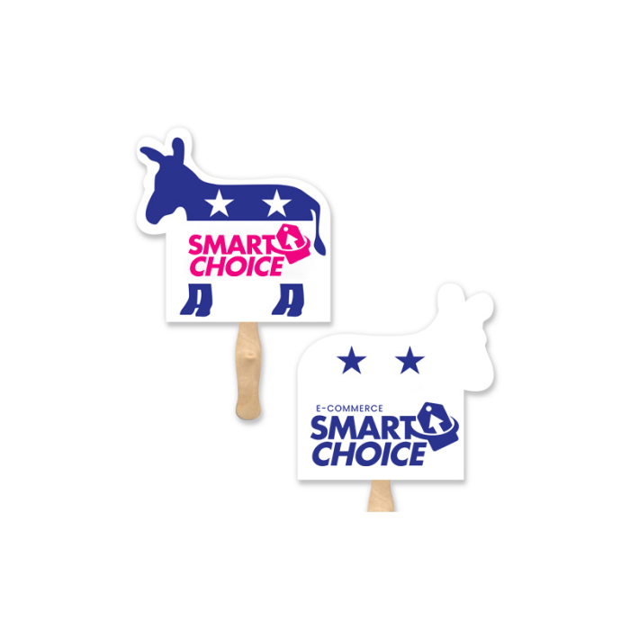 Promotional Full Color Donkey Shape Sandwich Fans 