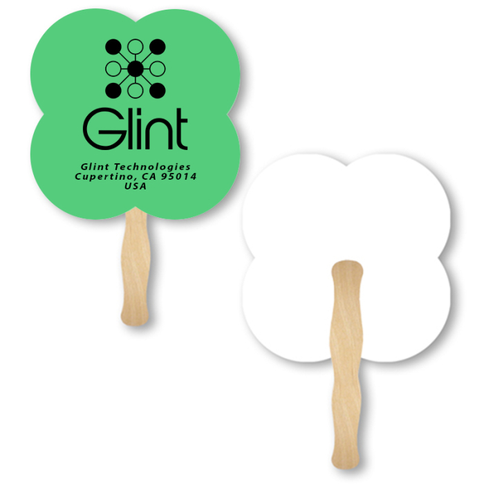 Promotional Lightweight Clover 2 Hand Fans 