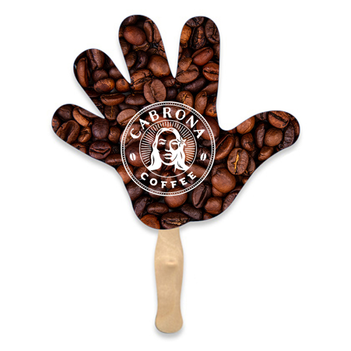 Promotional Lightweight Single Sided Hand Shape Paper Hand Fans