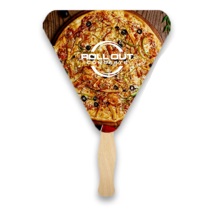 Promotional Lightweight Single Sided Triangle Shape Paper Hand Fans 