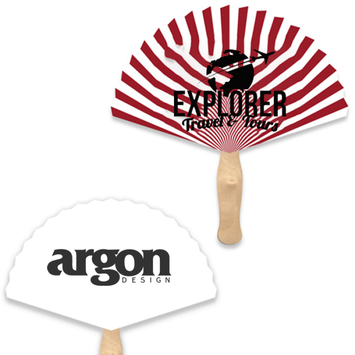 Promotional Round Triangle Sandwich Hand Fans 