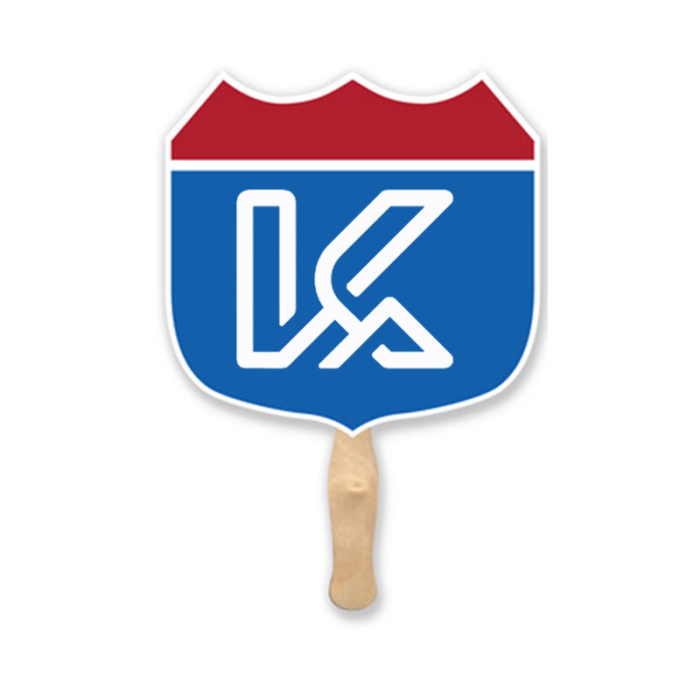 Promotional Shield Shape Sandwich Fans 