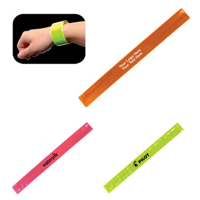 Custom Imprinted Reflective Safety Slap Bracelets