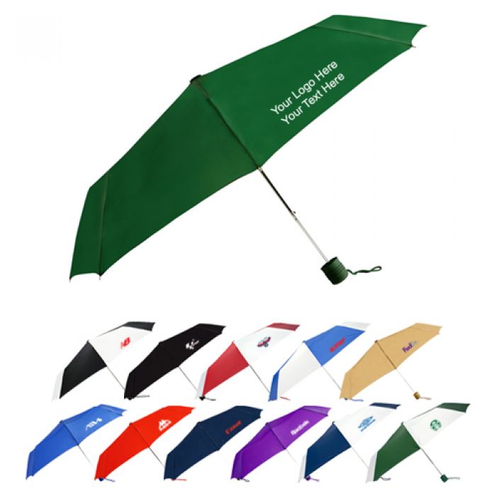 43 Inch Custom Manual Open Mini Fold Umbrellas