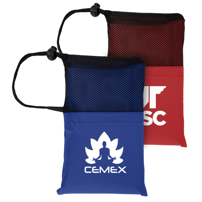 Custom Peva Ponchos with Drawstring Pouches