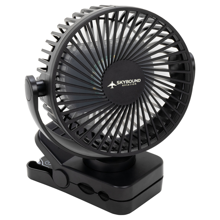 Custom Printed Zephyr Clip Fan with Power Bank, Light and Remote Controls