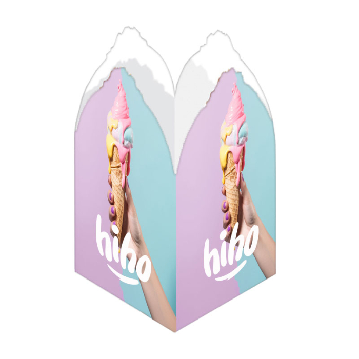 Imprinted 10x4 Inch Custom Shape 4 Panel Advertising Table Tents