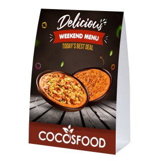 6x4 Inch Rectangle Advertising Table Tents