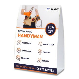 5x3.5 Inch Rectangle Advertising Table Tents