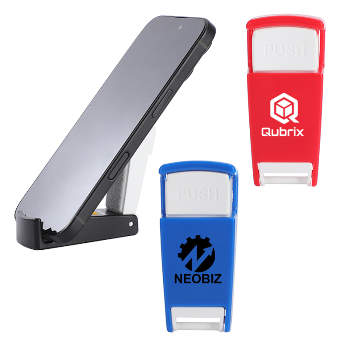 Personalized Alliance Portable Phone Stands and Screen Cleaners