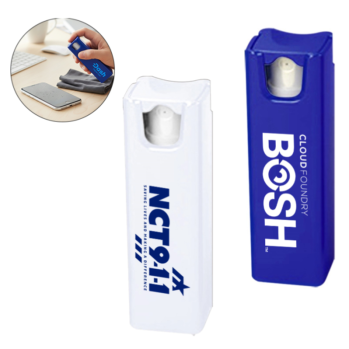 0.35 Oz Personalized Spray Bottles with Sanitizer and Cleaner for Cell Phone