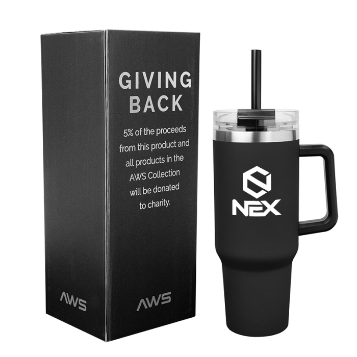 40 Oz AWS Custom Printed Intrepid Stainless Steel Tumblers