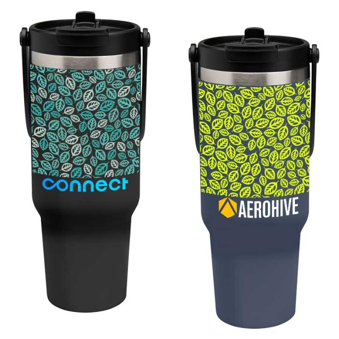 40 Oz Custom Full Color Peak Intrepid Recycled Stainless Steel Tumblers