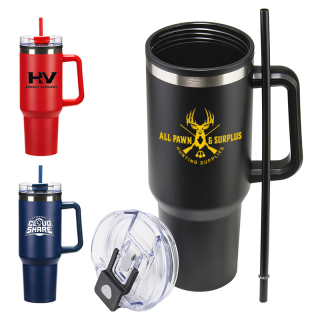 40 Oz Ohana Stainless Steel and Polypropylene Mugs