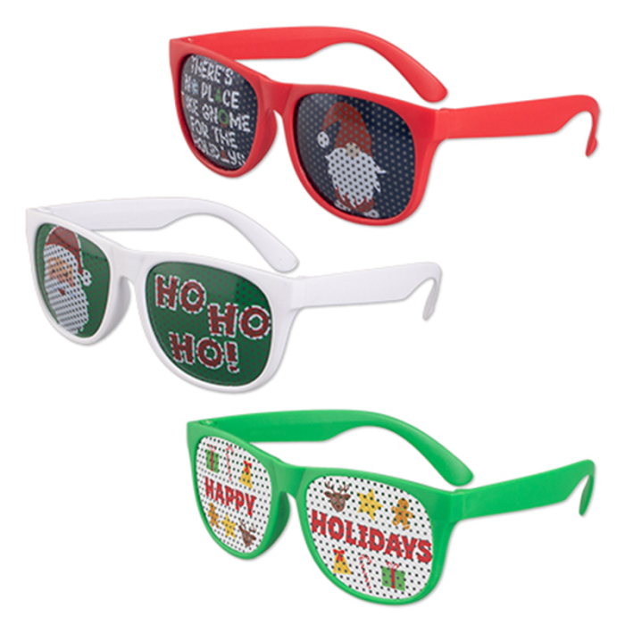 Custom Printed Christmas Art Pinhole Sunglasses