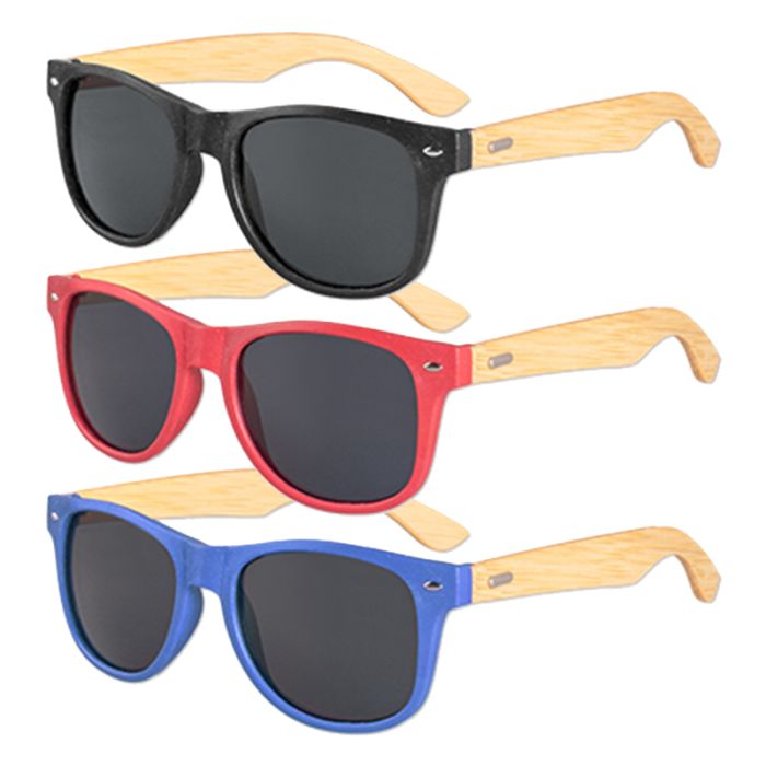 Custom Wheat Straw Frame Iconic Bamboo Arm Sunglasses