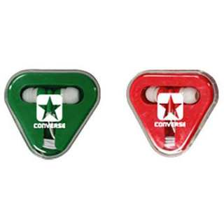 Earbuds in Triangle Case