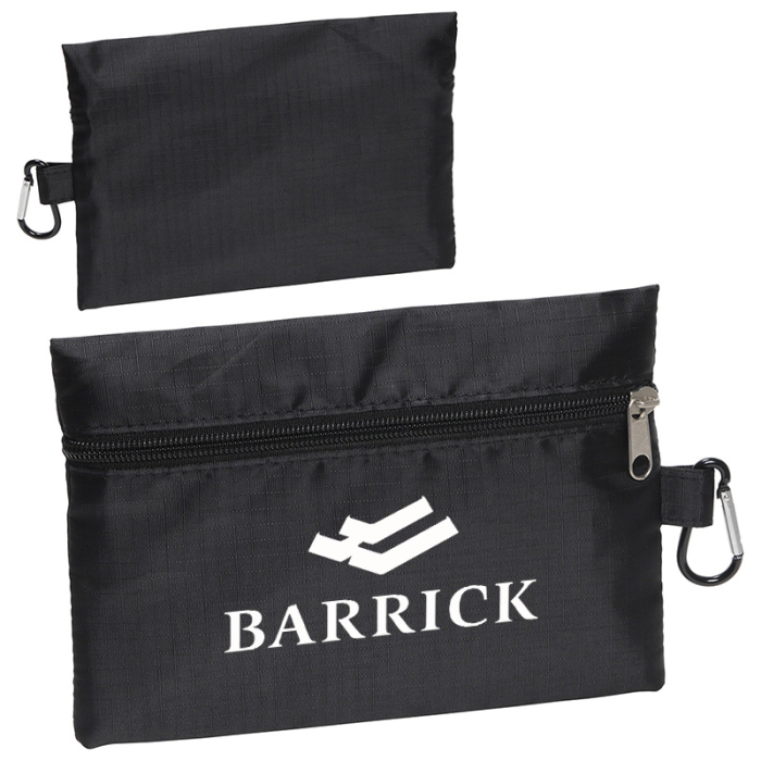 Customized Zippered Ripstop Utility Bags with Carabiners