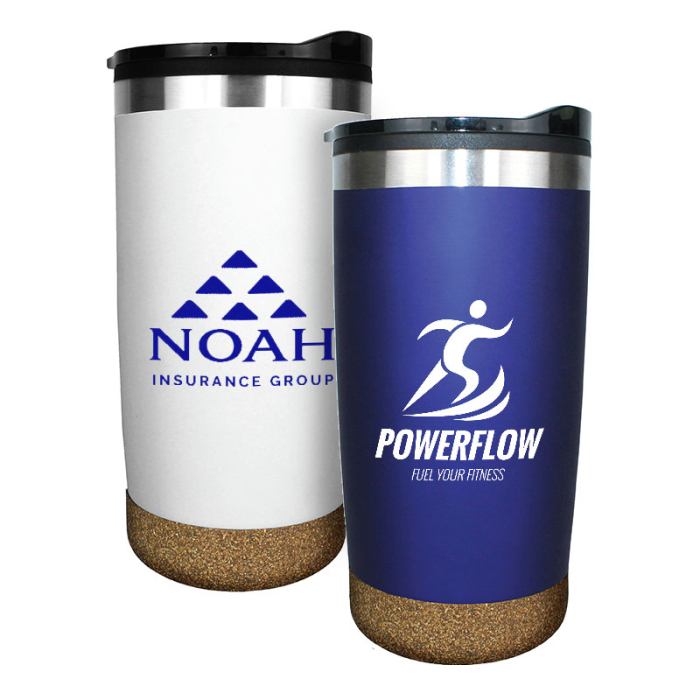 Halcyon® Promotional 20 Oz Cork Bottom Tumblers