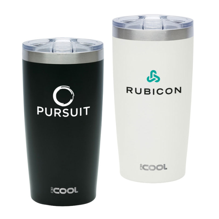 iCOOL® Custom Printed Lewiston 20 Oz Double Wall Stainless Steel Tumblers