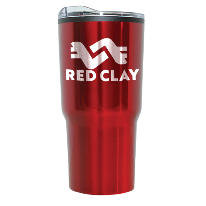 Imprinted 20 Oz Ares Tumblers with Stainless Straw/Flip Top Lids