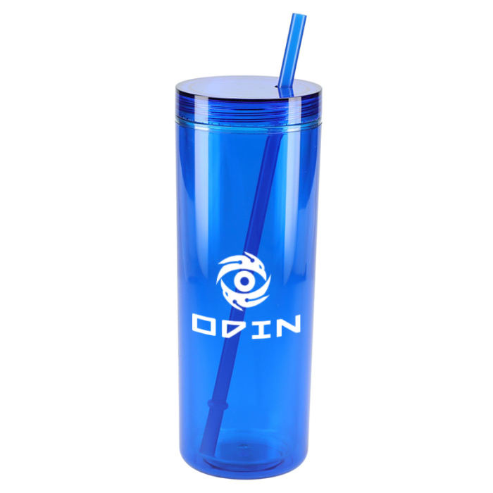Imprinted Chroma 16 Oz Recycled Acrylic Straw Tumblers