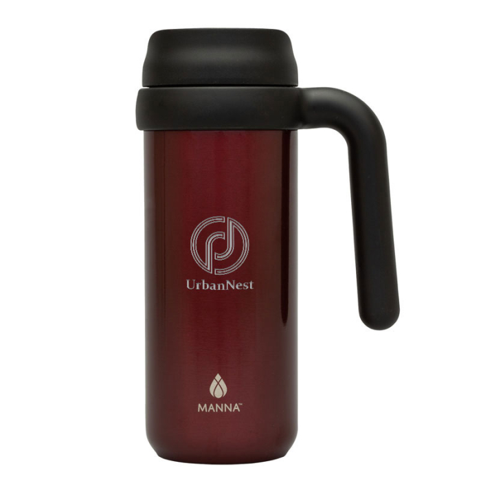 Manna™ 16 Oz Imprinted Mocha Stainless Steel Mugs