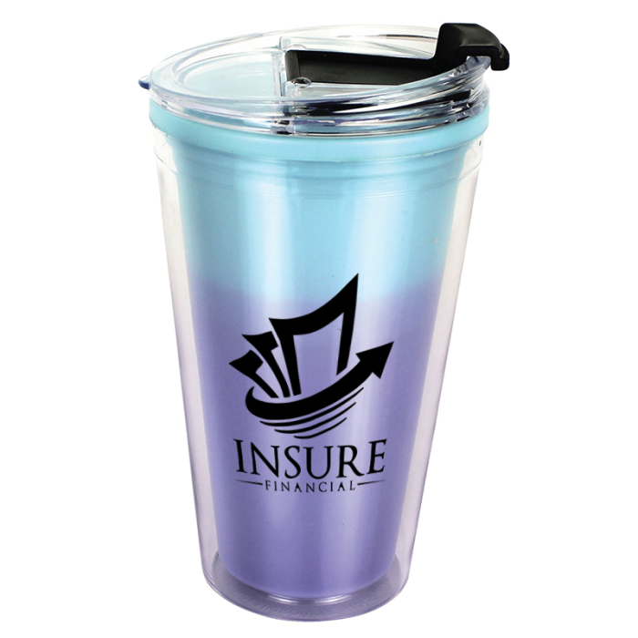 Mood™ Custom Printed 16 Oz Victory Acrylic Tumblers with Flip Top Lids