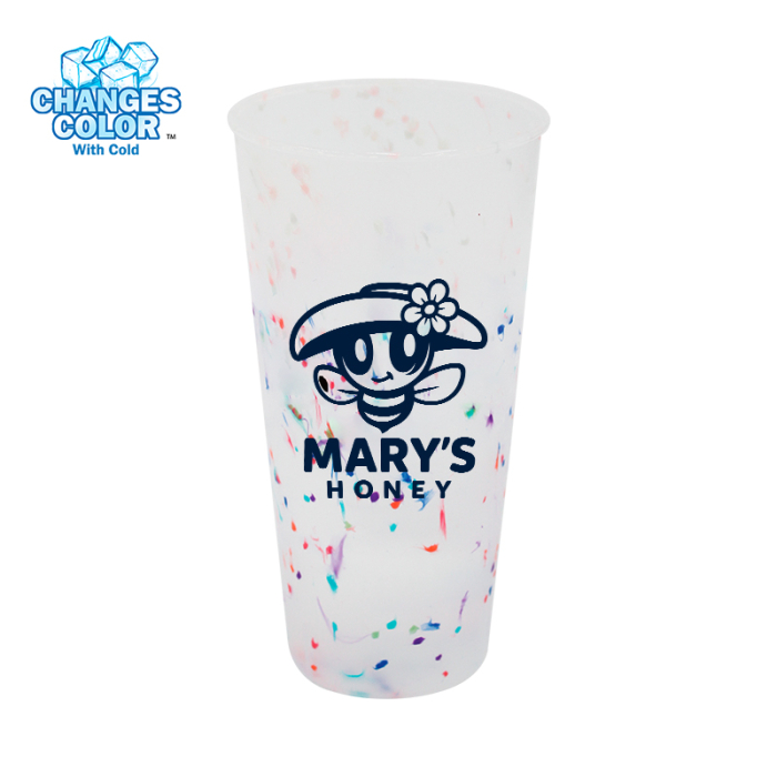 Mood™ Custom Printed 26 Oz Rainbow Confetti Tumblers