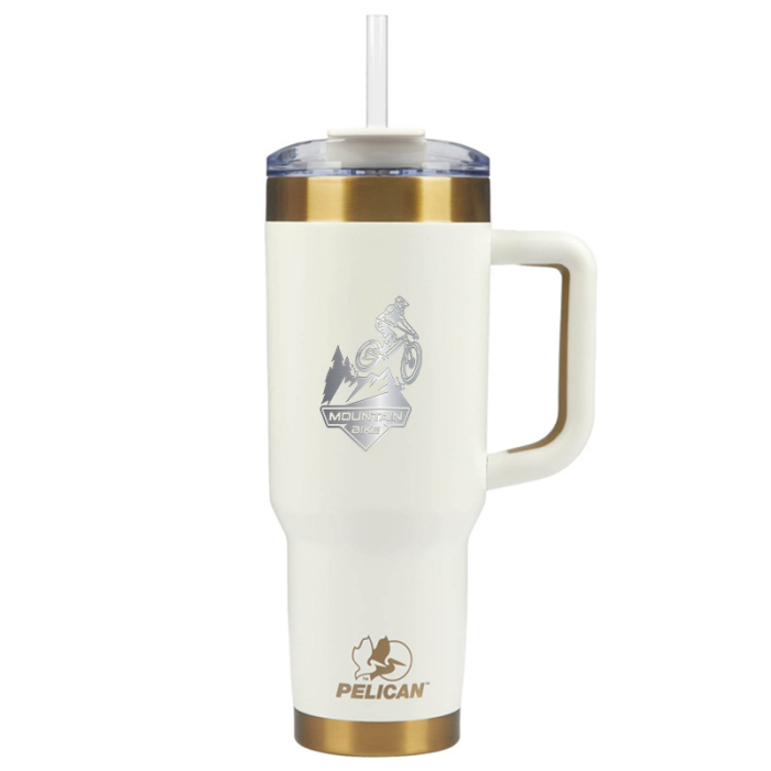 Pelican Porter™ 40 Oz Custom Double Wall Stainless Steel Travel Tumblers